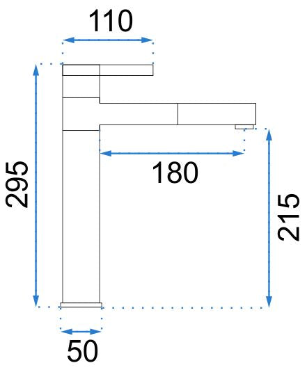 Wastafelkraan Rea SMART White Gold High - View 9