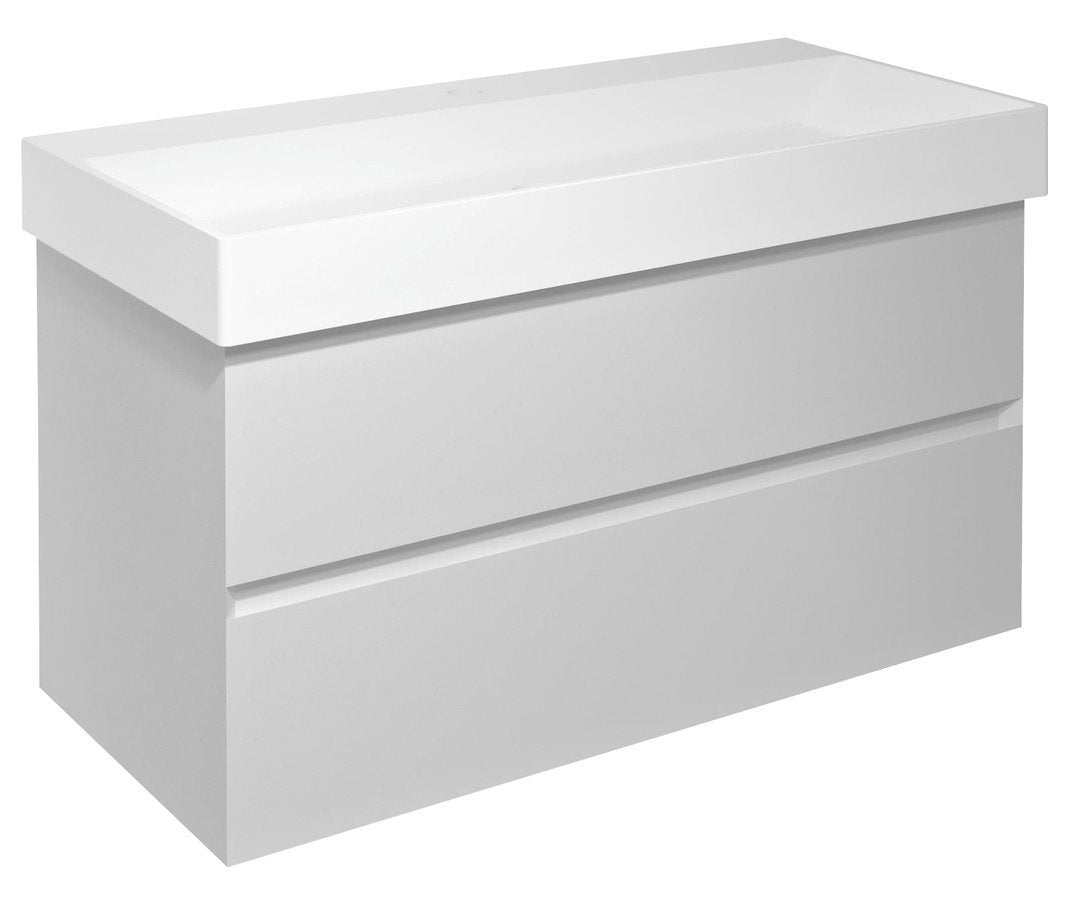 Sapho Filena Wastafelonderkast 95 X 43 X 51,5 Cm Mat Wit - afbeelding 1