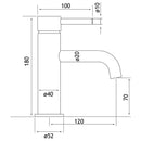 Eastbrook Meriden Wastafelkraan Met Afvoerplug Geborsteld Messing