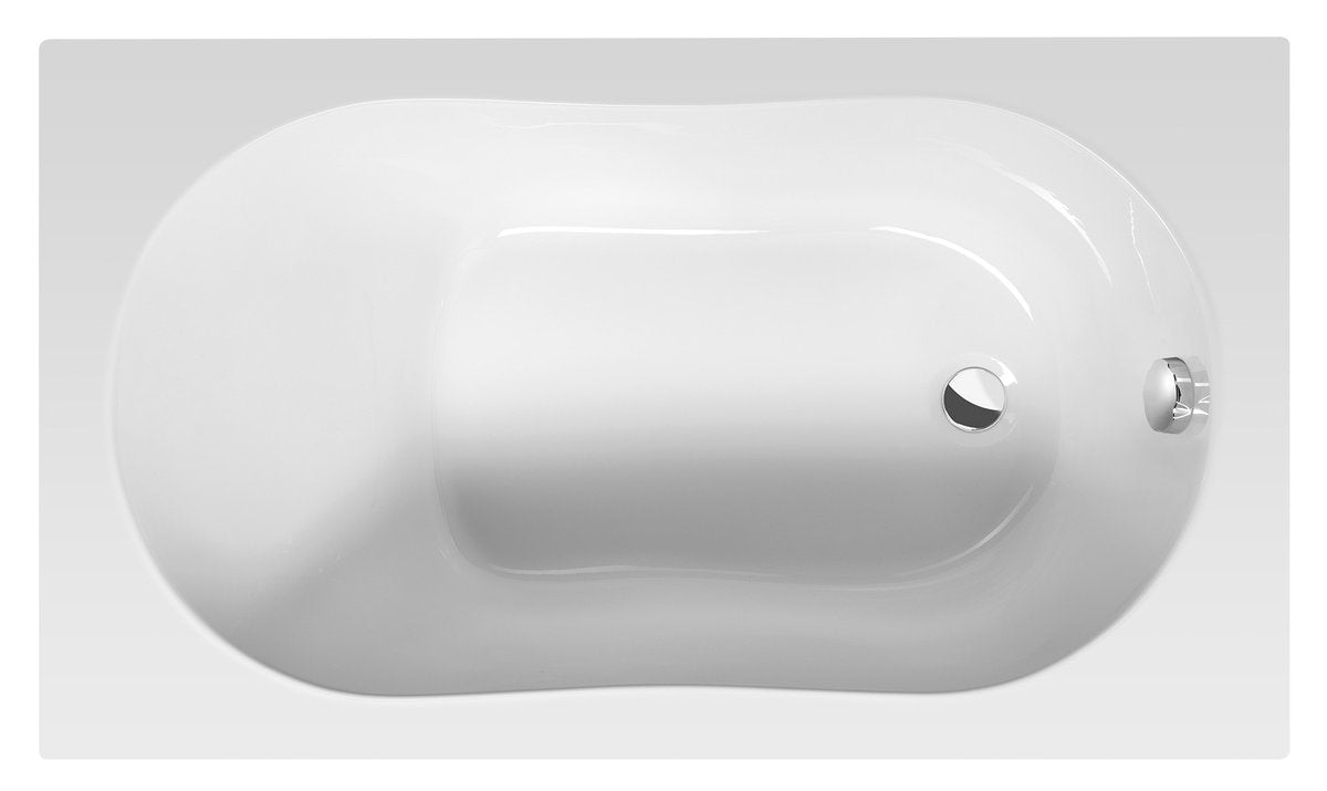 Aqualine Jizera Rechthoekig Ligbad 120x70 cm Wit afbeelding 1