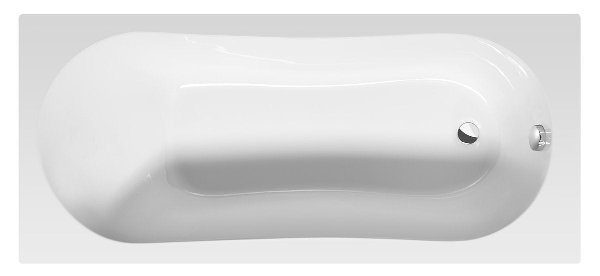 Aqualine Jizera Rechthoekig Ligbad 160x70 cm Wit afbeelding 1