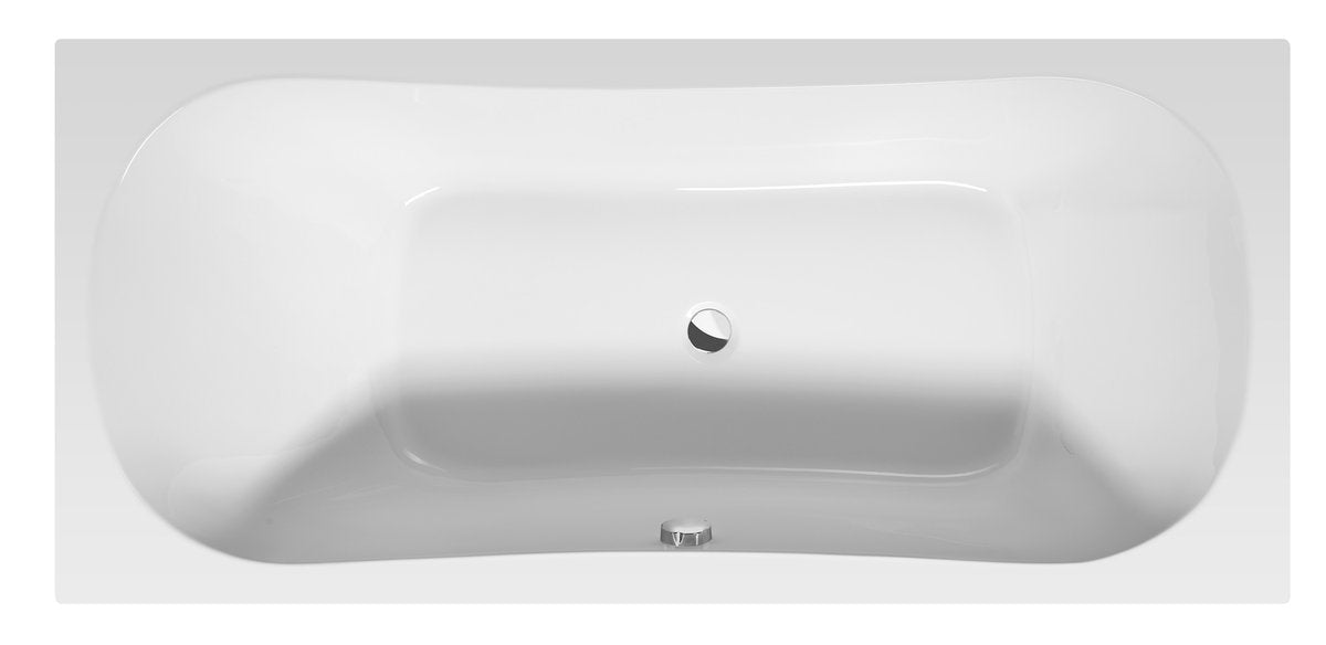 Aqualine Jizera Tweepersoons Rechthoekig Ligbad 180x80 cm Wit afbeelding 1