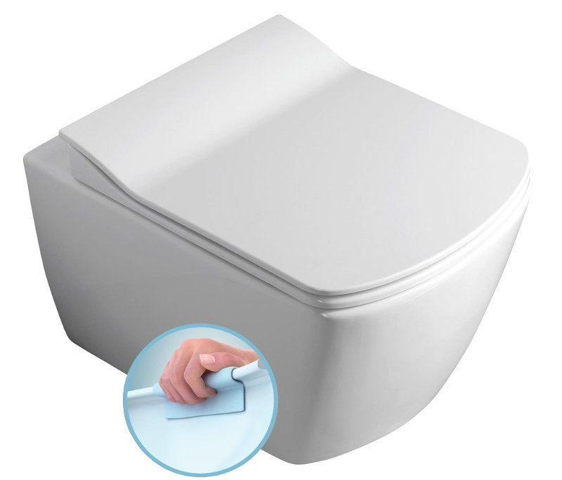 Wandtoilet Glanc 37X51,5Cm Wit Randloos
