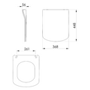 Toiletzitting Glanc Slim Soft Close Softclose, Wit