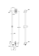 Luzi Glijstang met water aanvoer Goud Geborsteld