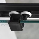 Sigma Black Nis Schuifdeur 1200mm, Helder Glas, Mat Zwart Profiel