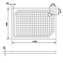 Douchebak Sara 120x90 Mineraalmarmer Antislip