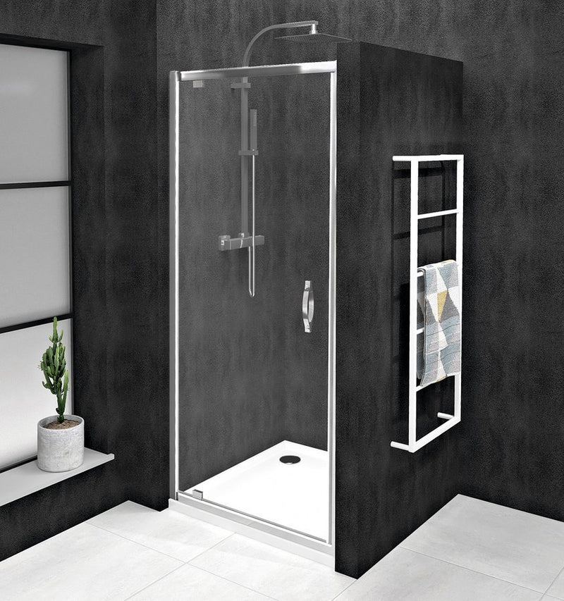 Douche Draaideur Sigma Simply Chroom 80x190 Antikalk (Verstelb. 77-81 cm)