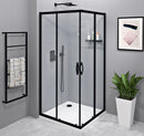 Sigma Simply Black Douchecabine Hoekinstap 120x110x190 Cm Met Schuifdeur Mat Zwart