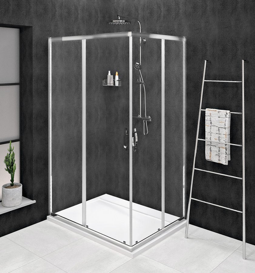 Sigma Simply Douchescherm Hoekinstap 120x110x190 Cm Met Schuifdeur Chroom