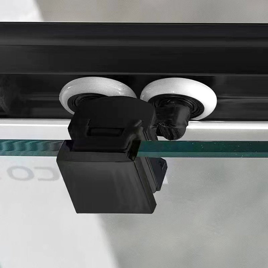 Douchecabine Sigma Hoekinstap 800x800mm, Helder Glas, Mat Zwart Profiel