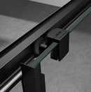 Douchecabine Sigma Hoekinstap 1000x800mm, Mat Glas, Mat Zwart Profiel