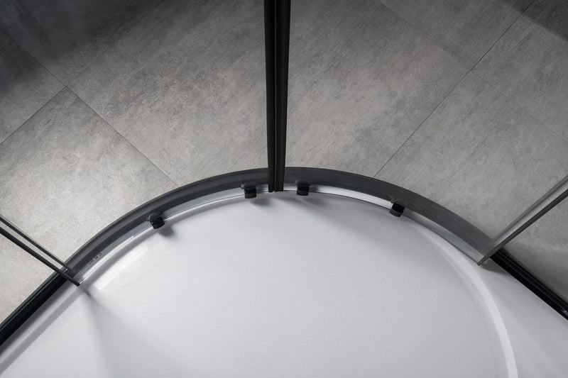 Douchecabine Gelco Simply Black 1000x1000mm Kwartrond