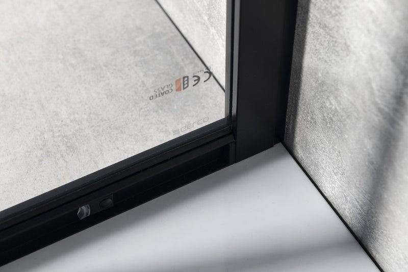 Douchecabine Gelco Simply Black 1000x1000mm Kwartrond