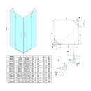 Trinity Mat Goud Douchecabine Hoekinstap Mat Glas 120 X 90 Cm