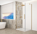 Trinity Mat Goud Douchecabine Hoekinstap Helder Glas 120 X 100 Cm