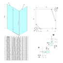 Trinity Mat Goud Douchecabine Hoekinstap Mat Glas 80 X 120 Cm