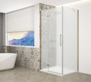 Trinity Mat Goud Douchecabine Hoekinstap Mat Glas 80 X 90 Cm