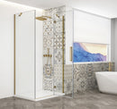 Trinity Mat Goud Douchecabine Hoekinstap Helder Glas 90 X 90 Cm