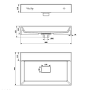 Mineraalmarmer meubel wastafel 68x44x11 Godiva wit