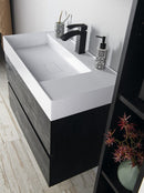 Mineraalmarmer meubel wastafel 83x44x11 Godiva wit