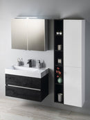 Mineraalmarmer meubel wastafel 83x44x11 Godiva wit