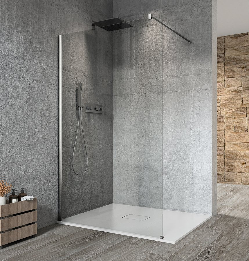 Douchewand Vario Chroom Profiel Helder Glas 80x200 Cm