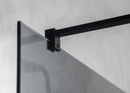 Douchewand Vario Zwart Profiel, Helder Glas 80 cm