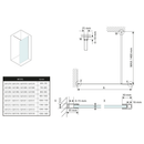 Douchewand Vario Chroom Profiel Mat Glas 120x200 Cm