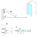 VARIO Shower Inloopdouche Hoek Stabilisator 650mm Mat Zwart