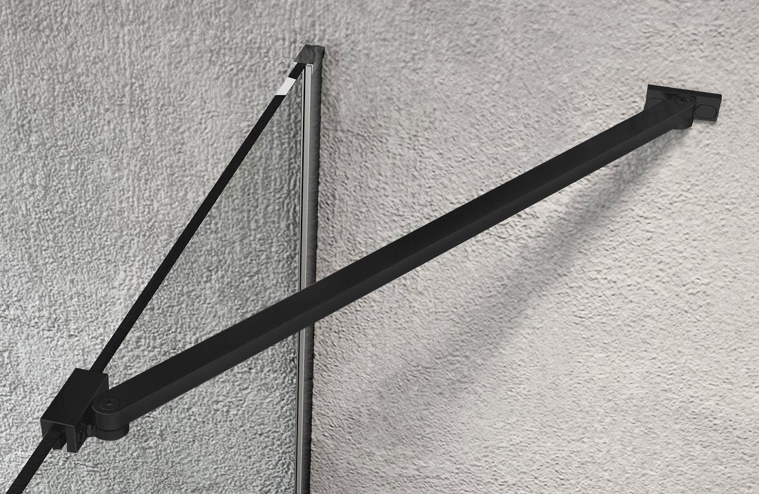 VARIO Shower Inloopdouche Hoek Stabilisator 650mm Mat Zwart