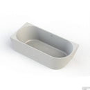 Ligbad Arcqua Pinto Back To Wall Hoekbad Mat Wit Cast Marble