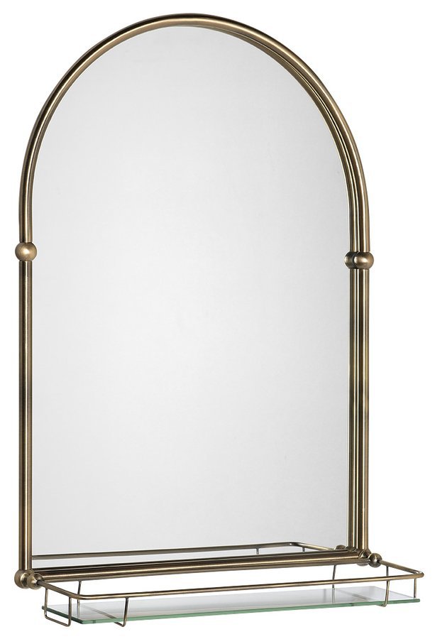 Tiga Spiegel Met Planchet Van Messing 48 X 67 Cm Brons