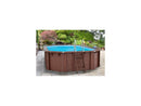 Interline Bali ovaal 640 x 400 x 138 cm houten zwembad voorkant