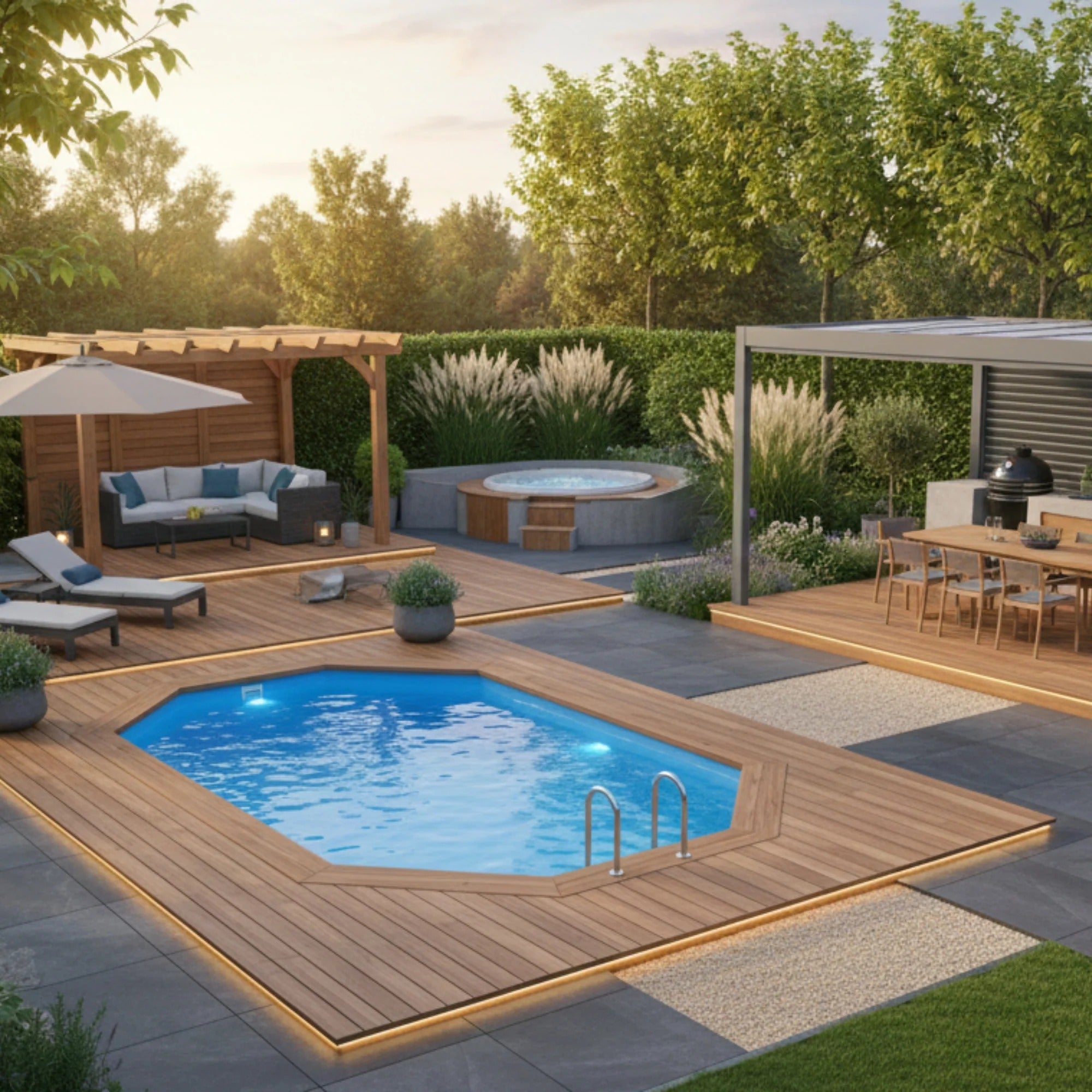 buitenbad Interline Bali Hout — productdetail