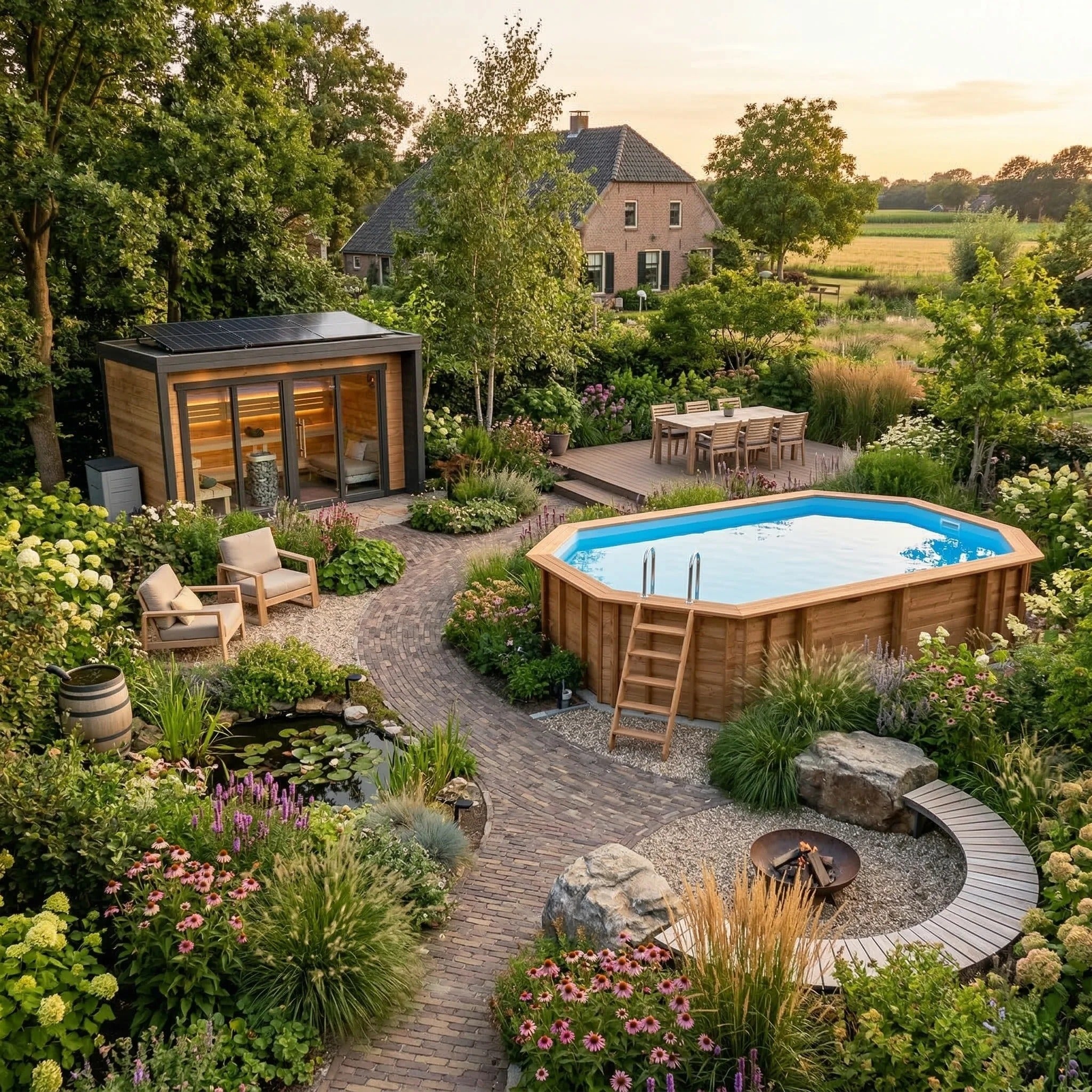 buitenbad Interline Bali Hout — productdetail