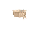 Interline Bali rond 355 x 116 cm houten zwembad leeg