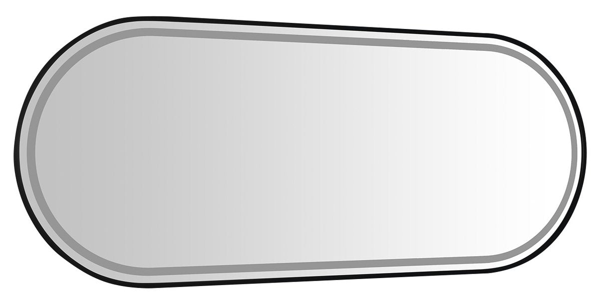 Badkamerspiegel Sapho Kaira Ovale 120×50 cm Mat Zwart — met LED-verlichting