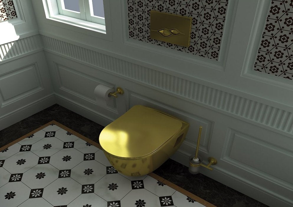 Toiletzitting Paula Slim Soft Close Goud