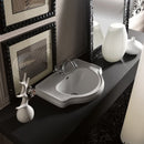 RETRO Keramische Toiletfontein Kraangat Links 41x30cm Wit