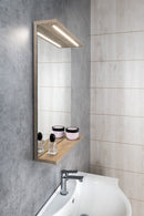 Korin Spiegel Met LED Verlichting 50x70 Cm Oak Platin