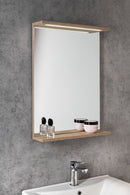 Korin Spiegel Met LED Verlichting 50x70 Cm Oak Platin