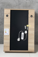Korin Spiegel Met LED Verlichting 50x70 Cm Oak Platin