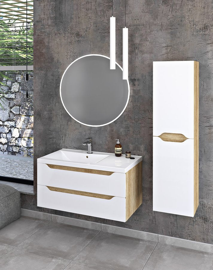 Wave Badkamer Meubelset 90x48 cm Wit