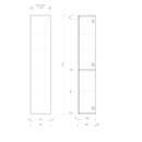 Badmeubelset Odetta met Kolomkast en Spiegel 120cm