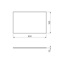 Sapho Topblad 80x50 Cm Solid Surface Zwart