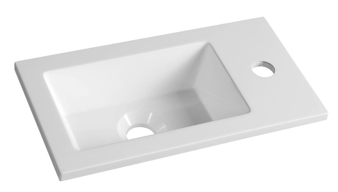 Toiletfontein Gegoten Marmer 40x22cm Wit - Afbeelding 1