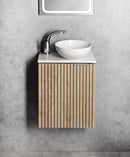 Fonteinkast LATUS X 39,4x22x50cm Alabama Eiken L/R Ribbelfront