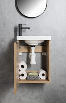 Fonteinkast LATUS X 39,4x22x50cm Alabama Eiken L/R Ribbelfront