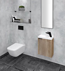 Fonteinkast LATUS X 39,4x22x50cm Alabama Eiken L/R Ribbelfront